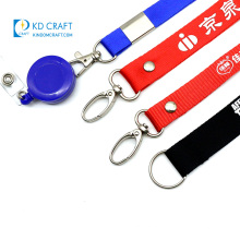 Wholesale promotional custom cheap fashion neck lanyards printed 30mm recycled polyester sublimated lanyard with badge reel